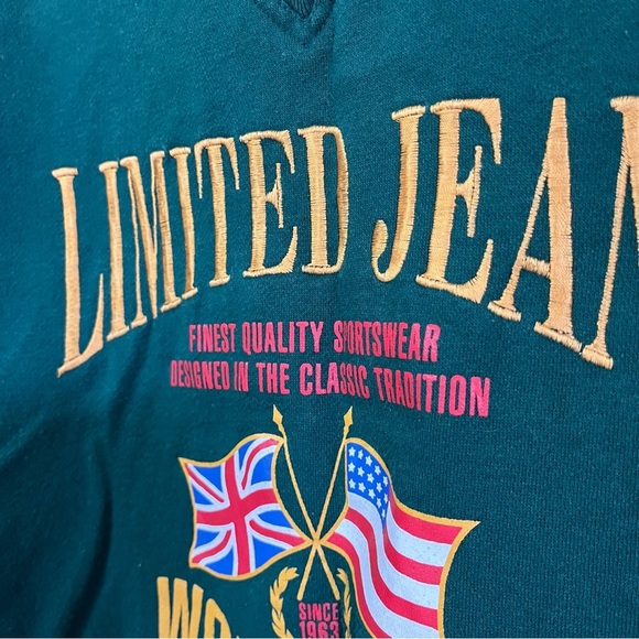 Vintage 90’s Limited Jean Graphic Embroidered Crewneck Sweater - Picture 4 of 5